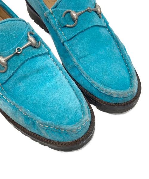 san gennare（サン ジェナーロ）san gennare (サン ジェナーロ) スウェードビットローファー ブルー サイズ:SIZE 41の古着・服飾アイテム