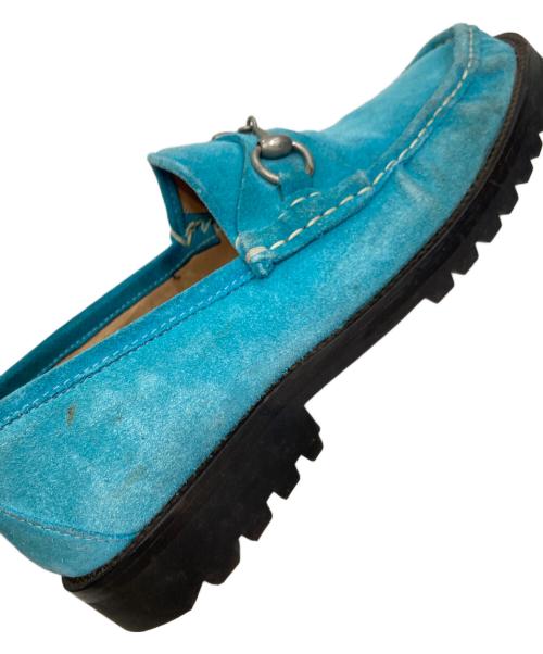san gennare（サン ジェナーロ）san gennare (サン ジェナーロ) スウェードビットローファー ブルー サイズ:SIZE 41の古着・服飾アイテム