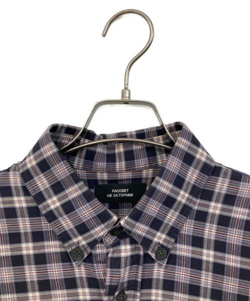 PACCBET（ラスベート）PACCBET (ラスベート) チェックシャツ グレー サイズ:SIZE XLの古着・服飾アイテム