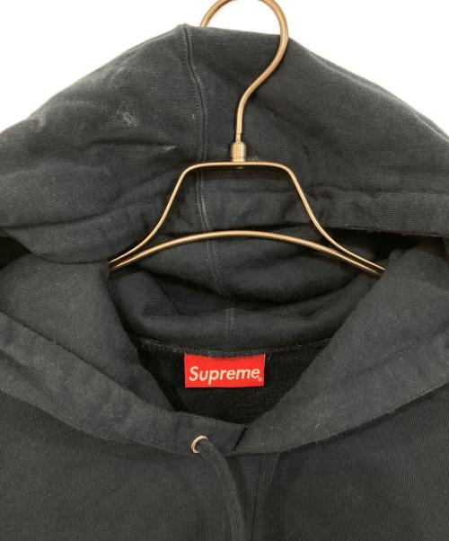 SUPREME（シュプリーム）SUPREME (シュプリーム) text rib hooded sweatshirt/テキスト リブ フーデッド スウェットシャツ ネイビー サイズ:SIZE Mの古着・服飾アイテム