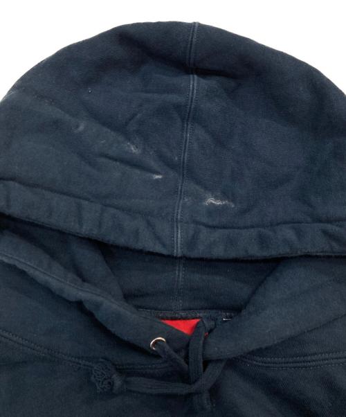 SUPREME（シュプリーム）SUPREME (シュプリーム) text rib hooded sweatshirt/テキスト リブ フーデッド スウェットシャツ ネイビー サイズ:SIZE Mの古着・服飾アイテム