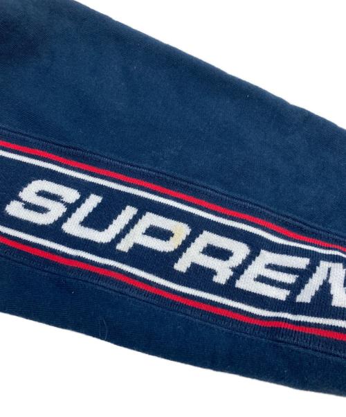 SUPREME（シュプリーム）SUPREME (シュプリーム) text rib hooded sweatshirt/テキスト リブ フーデッド スウェットシャツ ネイビー サイズ:SIZE Mの古着・服飾アイテム