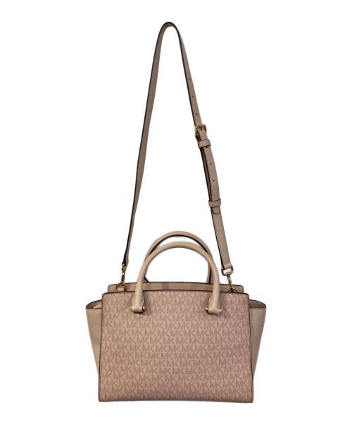 MICHAEL KORS（マイケル・コース）MICHAEL KORS (マイケル・コース) モノグラム2WAYショルダーバッグ ピンクの古着・服飾アイテム
