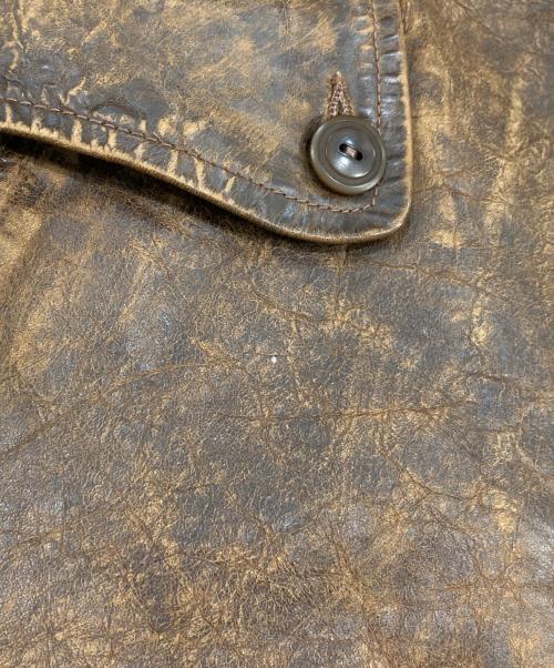 RRL（ダブルアールエル）RRL (ダブルアールエル) シアリングカラーカーコート レザージャケット ブラウン サイズ:SIZE Lの古着・服飾アイテム