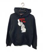 SUPREME×UNDERCOVERシュプリーム×アンダーカバー）の古着「Anti You Hooded Sweatshirt」｜ブラック