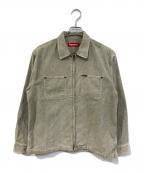 SUPREMEシュプリーム）の古着「Washed Corduroy Zip Up Shirt/ウォッシュド コーデュロイ ジップ アップ シャツ」｜ベージュ