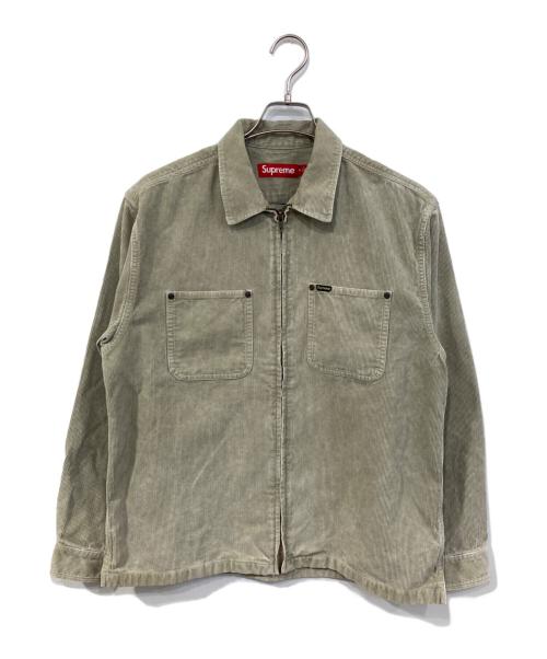 SUPREME（シュプリーム）SUPREME (シュプリーム) Washed Corduroy Zip Up Shirt/ウォッシュド コーデュロイ ジップ アップ シャツ ベージュ サイズ:SIZE Mの古着・服飾アイテム