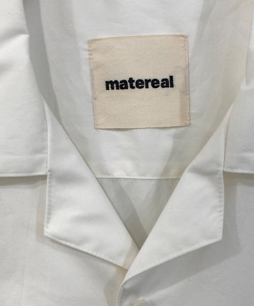 matereal（マテリアル）matereal (マテリアル) オープンカラーシャツ ホワイト サイズ:SIZE Mの古着・服飾アイテム