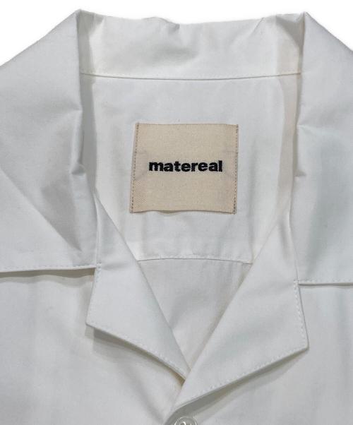 matereal（マテリアル）matereal (マテリアル) オープンカラーシャツ ホワイト サイズ:SIZE Lの古着・服飾アイテム