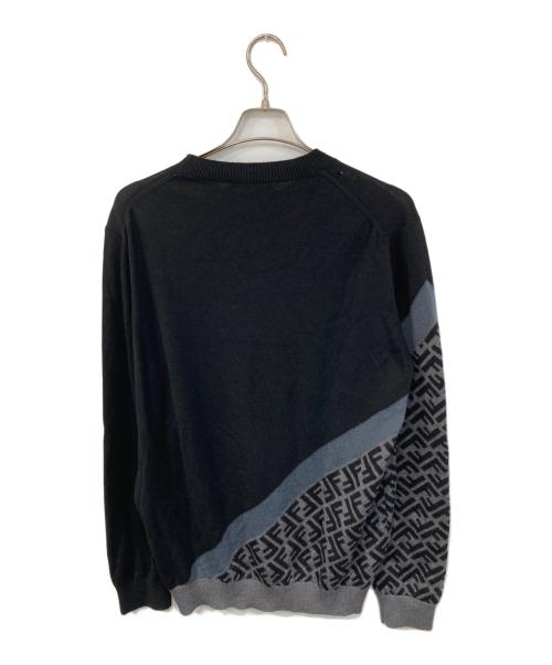 FENDI（フェンディ）FENDI (フェンディ) FFズッカ柄ウールニット ブラック サイズ:52の古着・服飾アイテム