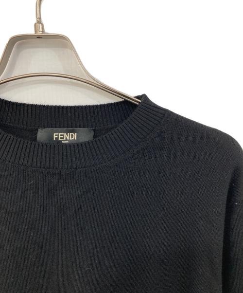 FENDI（フェンディ）FENDI (フェンディ) FFズッカ柄ウールニット ブラック サイズ:52の古着・服飾アイテム