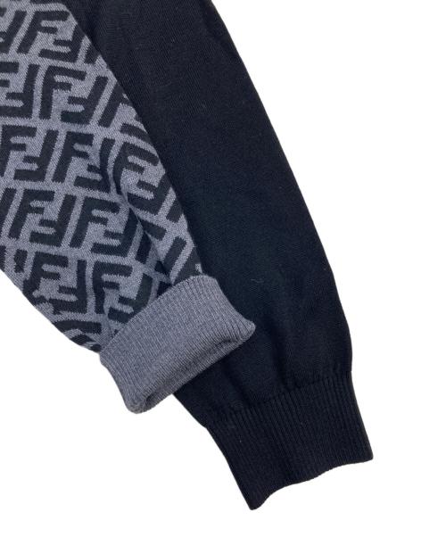 FENDI（フェンディ）FENDI (フェンディ) FFズッカ柄ウールニット ブラック サイズ:52の古着・服飾アイテム