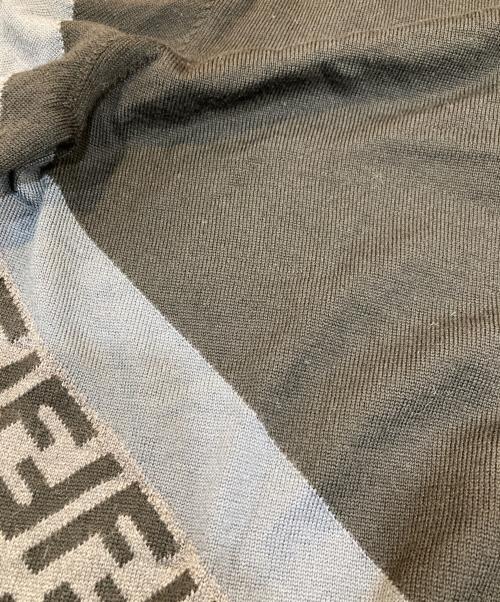 FENDI（フェンディ）FENDI (フェンディ) FFズッカ柄ウールニット ブラック サイズ:52の古着・服飾アイテム