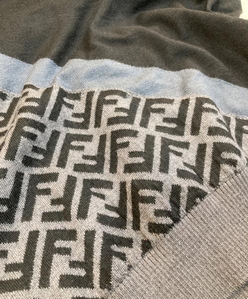FENDI（フェンディ）FENDI (フェンディ) FFズッカ柄ウールニット ブラック サイズ:52の古着・服飾アイテム