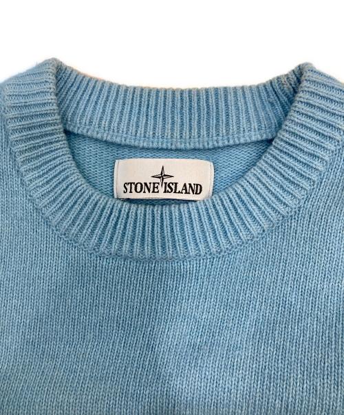 STONE ISLAND（ストーンアイランド）STONE ISLAND (ストーンアイランド) クルーネックニット スカイブルー サイズ:SIZE Sの古着・服飾アイテム