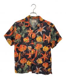 NUDIE JEANS（ヌーディー・ジーンズ）の古着「Arvid Lilies/アーヴィッド・リリーズ シャツ」｜オレンジ