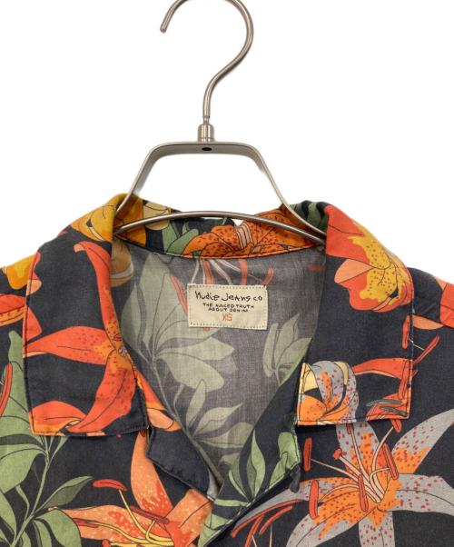 NUDIE JEANS（ヌーディー・ジーンズ）NUDIE JEANS (ヌーディー・ジーンズ) Arvid Lilies/アーヴィッド・リリーズ シャツ オレンジ サイズ:SIZE XSの古着・服飾アイテム