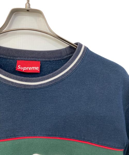 SUPREME（シュプリーム）SUPREME (シュプリーム) Piping Crewneck ネイビー サイズ:SIZE Mの古着・服飾アイテム