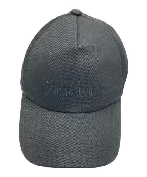 Saint Laurent Paris（サンローランパリ）Saint Laurent Paris (サンローランパリ) ベースボールキャップ ブラックの古着・服飾アイテム