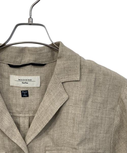 WEEKEND Max Mara（ウィークエンド マックスマーラ）WEEKEND Max Mara (ウィークエンド マックスマーラ) リネンシャツジャケット ベージュ サイズ:44の古着・服飾アイテム