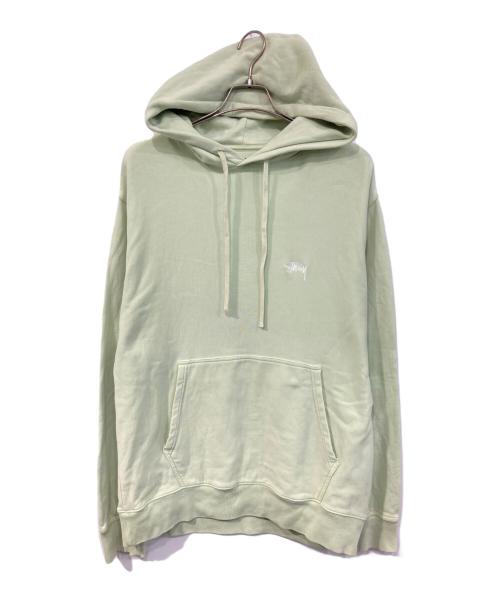 stussy（ステューシー）stussy (ステューシー) プルオーバーパーカー 黄緑 サイズ:SIZE Lの古着・服飾アイテム