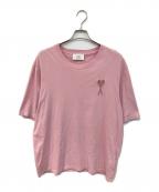 AMI PARISアミ パリス）の古着「ロゴTシャツ」｜ピンク