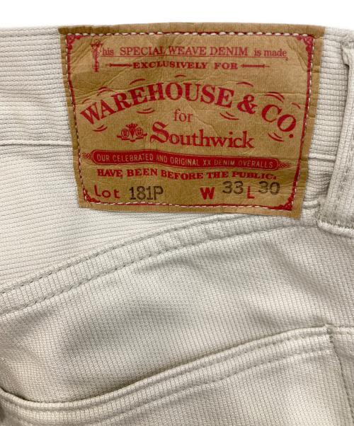 WAREHOUSE（ウエアハウス）WAREHOUSE (ウエアハウス) 181P ホワイトデニムパンツ アイボリー サイズ:W33の古着・服飾アイテム