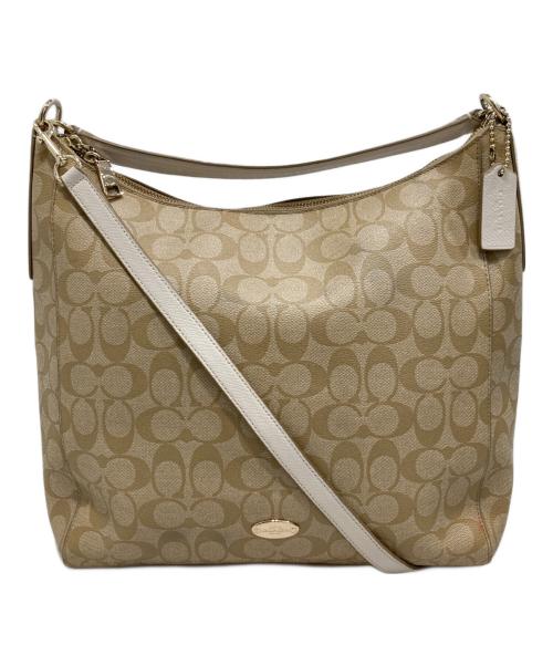 COACH（コーチ）COACH (コーチ) 2WAYショルダーバッグ ベージュの古着・服飾アイテム
