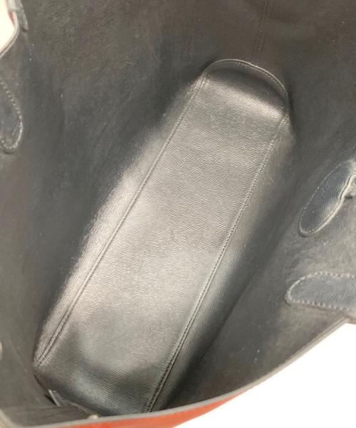 LONGCHAMP（ロンシャン）LONGCHAMP (ロンシャン) レザートートバッグ レッド×ブラックの古着・服飾アイテム