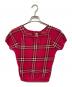 BURBERRY LONDON (バーバリーロンドン) チェックコットンニット ピンク サイズ:SIZE M：3500円