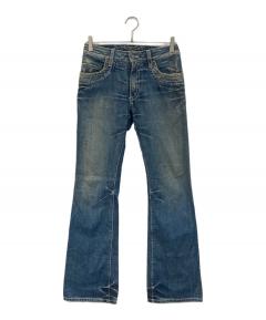 中古・古着通販】DIESEL (ディーゼル) フレアデニムパンツ ブラック