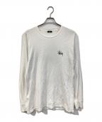 stussyステューシー）の古着「ロングスリーブカットソー」｜ホワイト