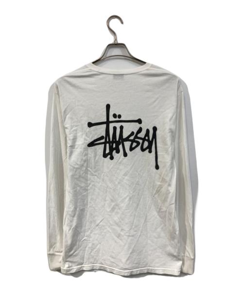 stussy（ステューシー）stussy (ステューシー) ロングスリーブカットソー ホワイト サイズ:SIZE Mの古着・服飾アイテム