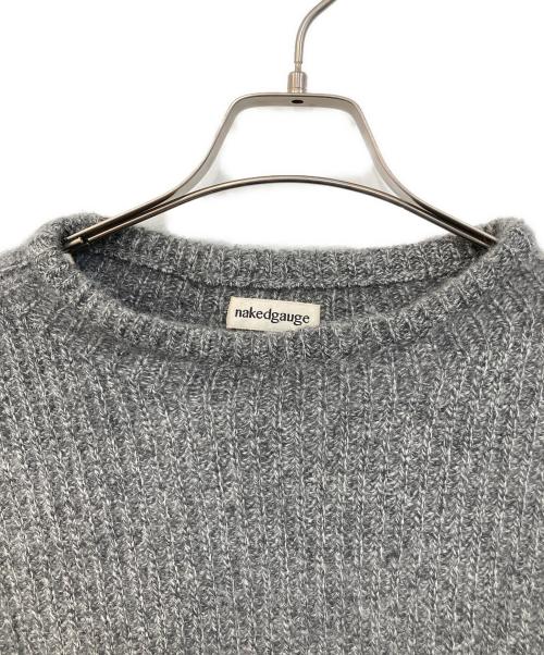 NAKEDGAUGE（ネイキッドゲージ）NAKEDGAUGE (ネイキッドゲージ) カシミヤニット グレー サイズ:SIZE 3の古着・服飾アイテム