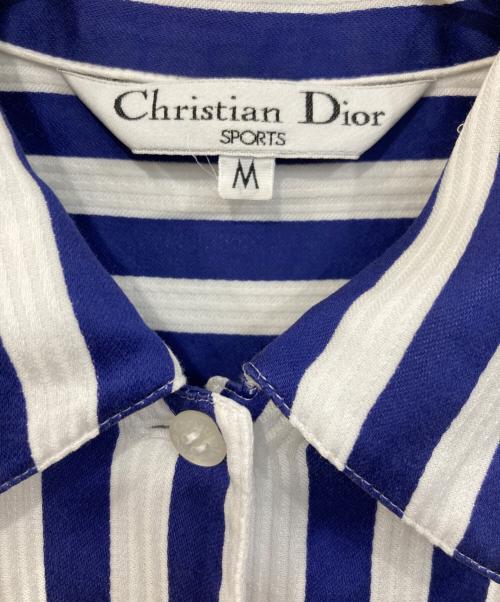 Christian Dior Sports（クリスチャン ディオールスポーツ）Christian Dior Sports (クリスチャン ディオールスポーツ) ストライプシャツ ブルー×ホワイト サイズ:SIZE Mの古着・服飾アイテム