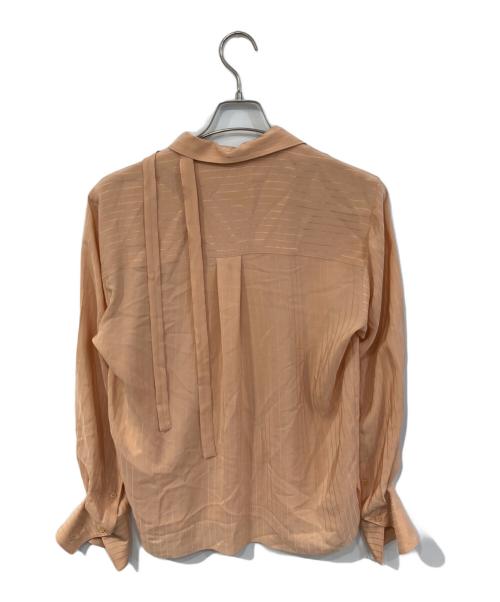 Chloe（クロエ）Chloe (クロエ) シルクストライプシャツ オレンジ サイズ:36の古着・服飾アイテム