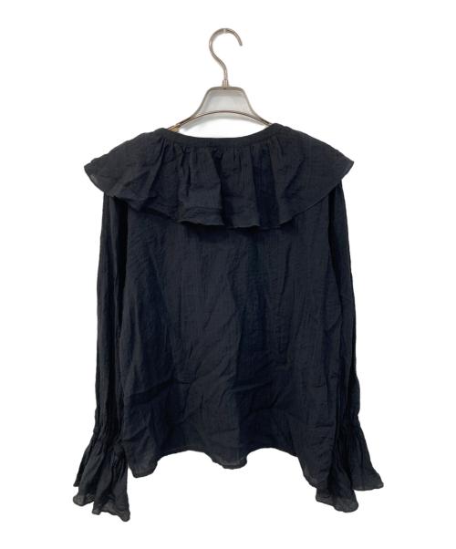 SLOBE IENA（スローブ イエナ）SLOBE IENA (スローブ イエナ) ラッフルレースアップブラウス ブラック サイズ:なしの古着・服飾アイテム