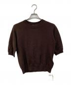 L’Appartment DEUXIEME CLASSEアパルトモン ドゥーズィエムクラス）の古着「Short sleeve summer knit」｜ブラウン