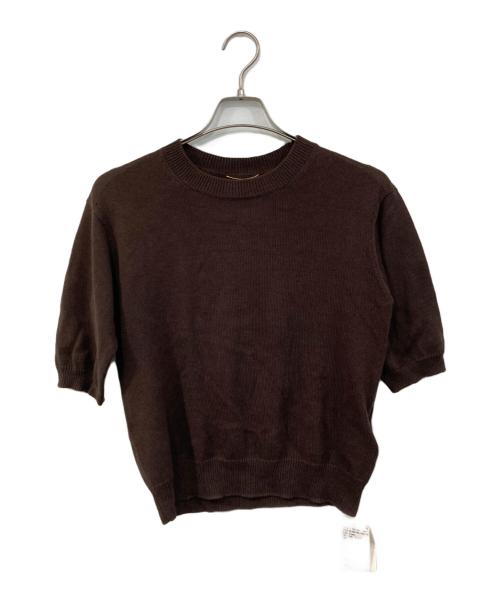 L’Appartment DEUXIEME CLASSE（アパルトモン ドゥーズィエムクラス）L’Appartment DEUXIEME CLASSE (アパルトモン ドゥーズィエムクラス) Short sleeve summer knit ブラウン サイズ:不明」 未使用品の古着・服飾アイテム