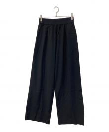 MUSE de Deuxieme Classe（ミューズ ドゥーズィエム クラス）の古着「WOOL/VI タックパンツ　ウール/ヴィスコース・レーヨン」｜ブラック