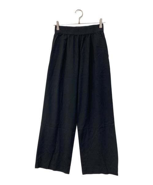 MUSE de Deuxieme Classe（ミューズ ドゥーズィエム クラス）MUSE de Deuxieme Classe (ミューズ ドゥーズィエム クラス) WOOL/VI タックパンツ　ウール/ヴィスコース・レーヨン ブラック サイズ:38の古着・服飾アイテム