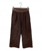 MUSE de Deuxieme Classeミューズ ドゥーズィエム クラス）の古着「stretch twill タックパンツ」｜ブラウン