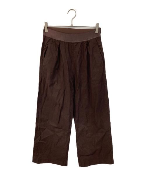 MUSE de Deuxieme Classe（ミューズ ドゥーズィエム クラス）MUSE de Deuxieme Classe (ミューズ ドゥーズィエム クラス) stretch twill タックパンツ ブラウン サイズ:38の古着・服飾アイテム