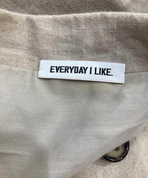 EVERYDAY I LIKE.（エヴリデイ アイ ライク）EVERYDAY I LIKE. (エヴリデイ アイ ライク) アサ ダブル ジャケット ベージュ サイズ:38の古着・服飾アイテム