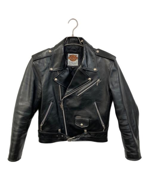 HARLEY-DAVIDSON（ハーレーダビッドソン）HARLEY-DAVIDSON (ハーレーダビッドソン) ダブルライダースジャケット ブラック サイズ:34の古着・服飾アイテム