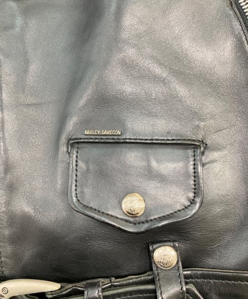 HARLEY-DAVIDSON（ハーレーダビッドソン）HARLEY-DAVIDSON (ハーレーダビッドソン) ダブルライダースジャケット ブラック サイズ:34の古着・服飾アイテム