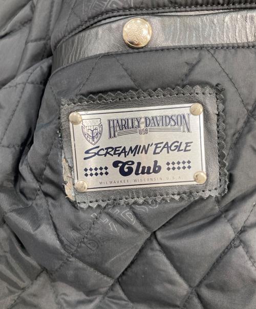 HARLEY-DAVIDSON（ハーレーダビッドソン）HARLEY-DAVIDSON (ハーレーダビッドソン) ダブルライダースジャケット ブラック サイズ:34の古着・服飾アイテム