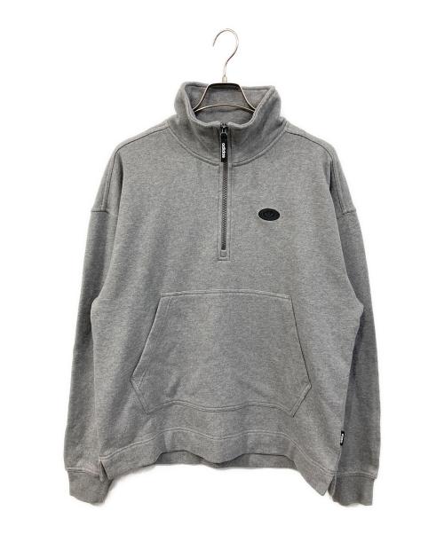 adidas（アディダス）adidas (アディダス) オルタナティブ スポーツ ハーフジップ グラフィック フリース スウェットシャツ グレー サイズ:SIZE M 未使用品の古着・服飾アイテム