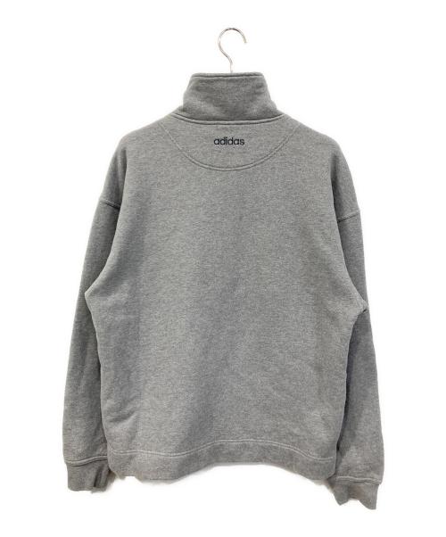 adidas（アディダス）adidas (アディダス) オルタナティブ スポーツ ハーフジップ グラフィック フリース スウェットシャツ グレー サイズ:SIZE M 未使用品の古着・服飾アイテム