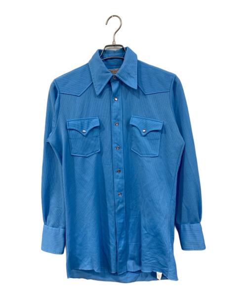 H BAR C（エイチバーシー）H BAR C (エイチバーシー) ウエスタンシャツ ブルー サイズ:15-32の古着・服飾アイテム